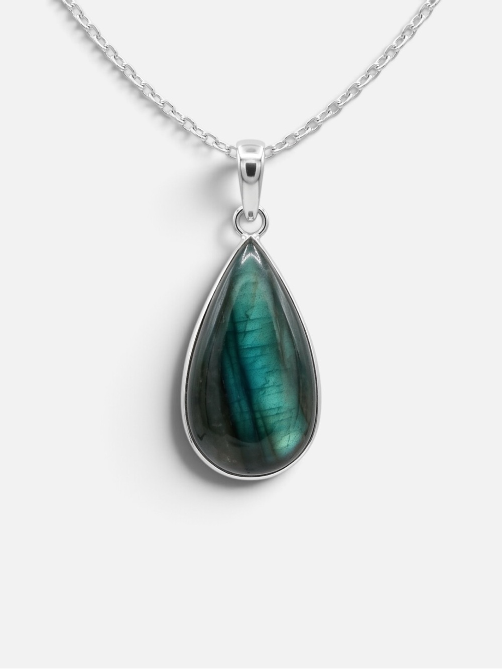 925 VINTAGE LABRADORITE NECKLACE - Picture 2 of 4